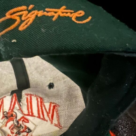 Vintage Miami Hurricanes Snapback Hat Cap NCAA 90s Green Bill Made In USA - Picture 7 of 9